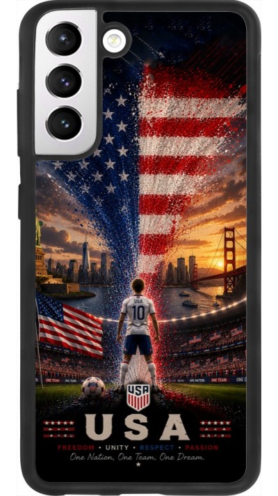 Samsung Galaxy S21 FE 5G Case Hülle - Silikon schwarz Fussball Vereinigten Staaten splash 2026