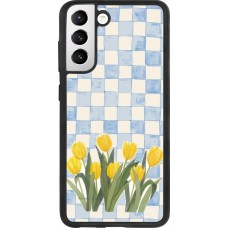 Samsung Galaxy S21 FE 5G Case Hülle - Silikon schwarz Blue vichy tulips 2026
