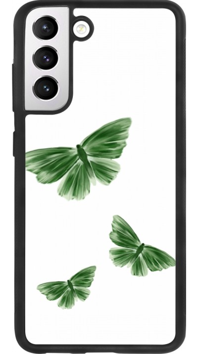 Samsung Galaxy S21 FE 5G Case Hülle - Silikon schwarz Butterflies 2026