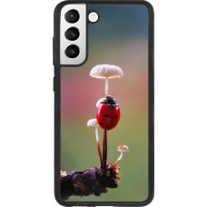 Samsung Galaxy S21 FE 5G Case Hülle - Silikon schwarz Ladybird on a mushroom 2026
