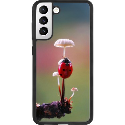 Samsung Galaxy S21 FE 5G Case Hülle - Silikon schwarz Ladybird on a mushroom Spring 2026