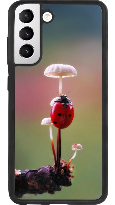 Samsung Galaxy S21 FE 5G Case Hülle - Silikon schwarz Ladybird on a mushroom 2026