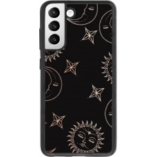 Coque Samsung Galaxy S21 FE 5G - Silicone rigide noir Suns and Moons