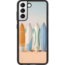 Coque Samsung Galaxy S21 FE 5G - Silicone rigide noir Summer surfboard 2025