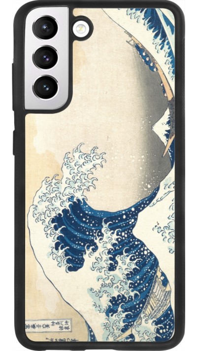 Samsung Galaxy S21 FE 5G Case Hülle - Silikon schwarz Kunstbild - Die große Welle vor Kanagawa - Hokusai