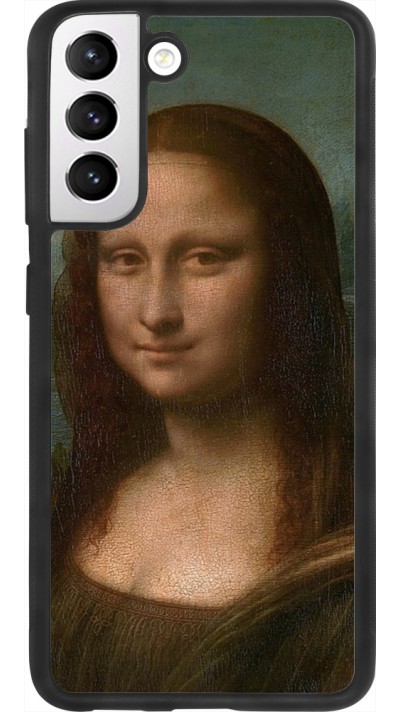 Samsung Galaxy S21 FE 5G Case Hülle - Silikon schwarz Kunstbild - Mona Lisa - Leonardo de Vinci