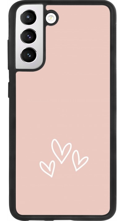 Samsung Galaxy S21 FE 5G Case Hülle - Silikon schwarz Valentine 2023 three minimalist hearts
