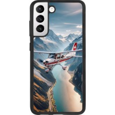 Samsung Galaxy S21 FE 5G Case Hülle - Silikon schwarz Schweizer Alpenflug