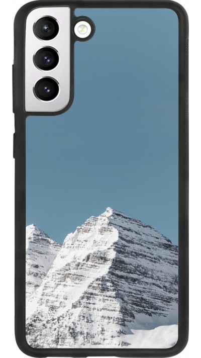 Samsung Galaxy S21 FE 5G Case Hülle - Silikon schwarz Winter 22 blue sky mountain