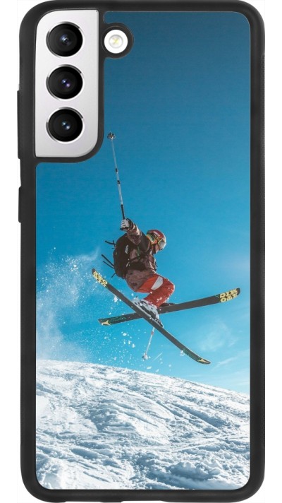 Samsung Galaxy S21 FE 5G Case Hülle - Silikon schwarz Winter 22 Ski Jump