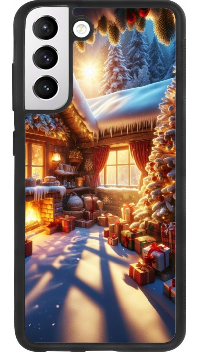 Samsung Galaxy S21 FE 5G Case Hülle - Silikon schwarz Weihnachten Chalet Feerie