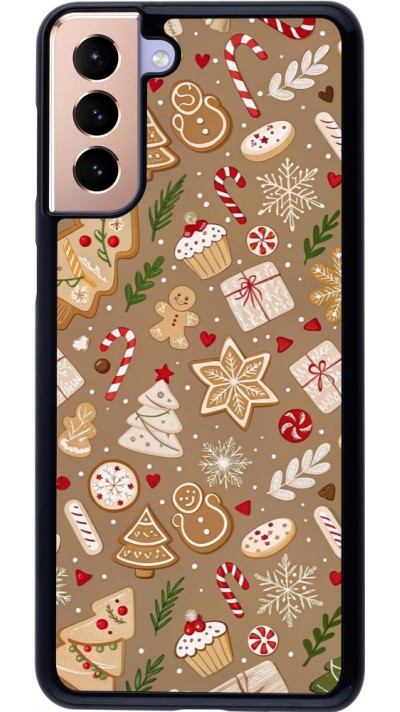 Samsung Galaxy S21+ 5G Case Hülle - Christmas 25 Pattern Ginger Cookie