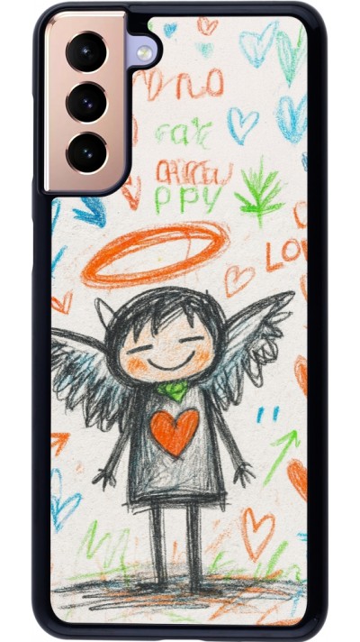 Coque Samsung Galaxy S21+ 5G - Little Angel Sketch Love