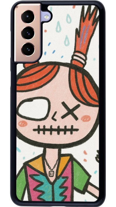 Coque Samsung Galaxy S21+ 5G - Little Girl Sketch