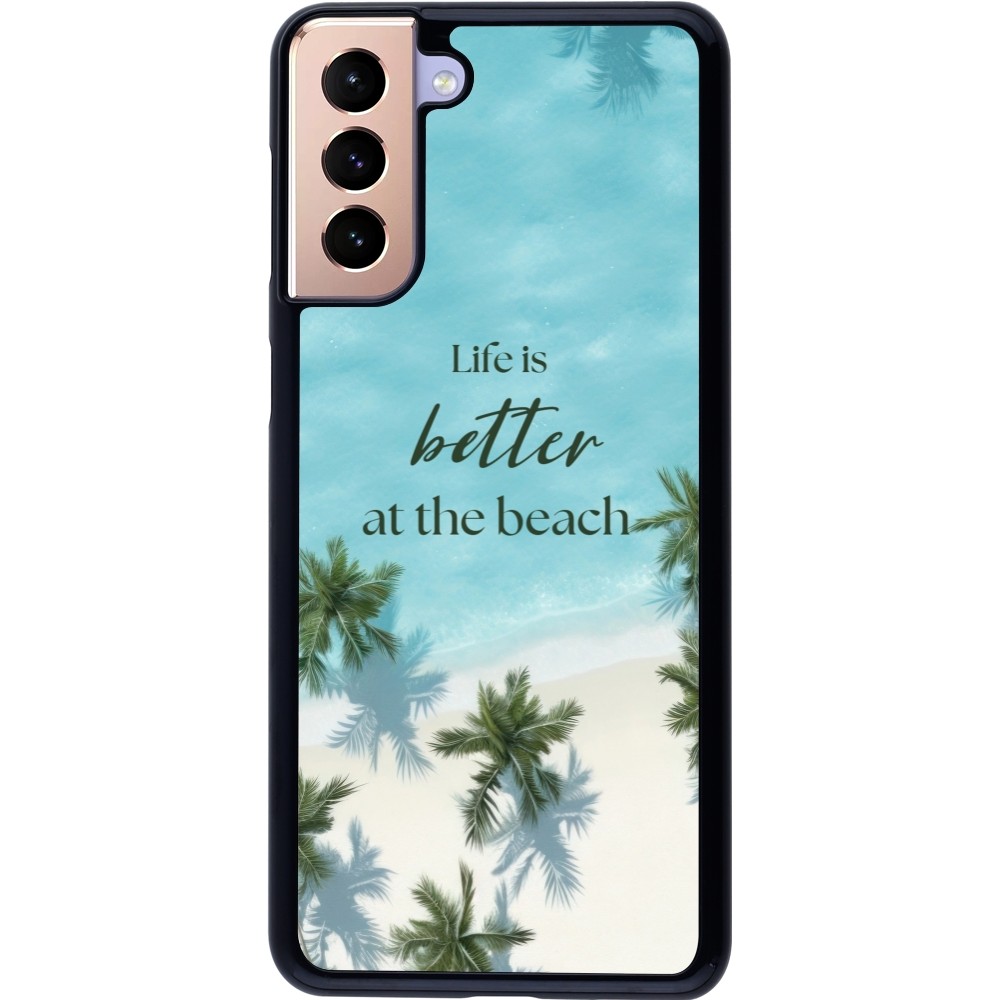 Samsung Galaxy S21+ 5G Case Hülle - Summer 2025 Life is better at the beach