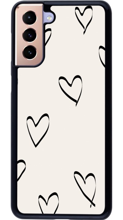 Samsung Galaxy S21+ 5G Case Hülle - Valentine 2023 minimalist hearts