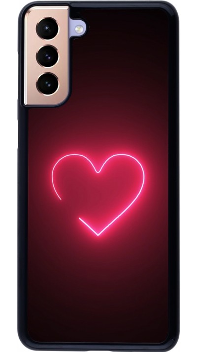 Samsung Galaxy S21+ 5G Case Hülle - Valentine 2023 single neon heart