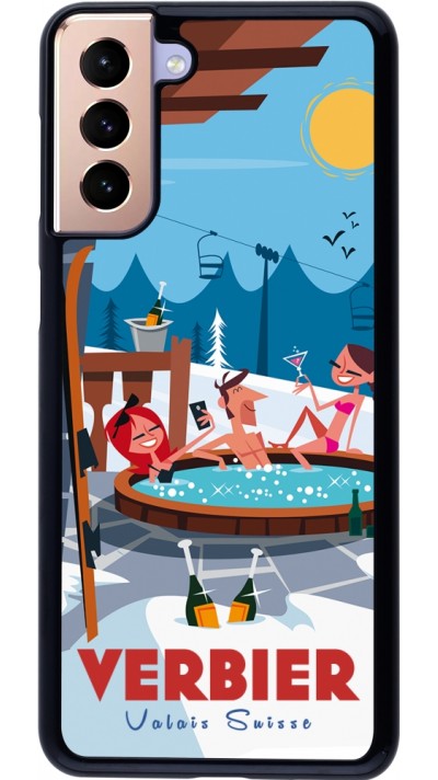 Samsung Galaxy S21+ 5G Case Hülle - Verbier Mountain Jacuzzi