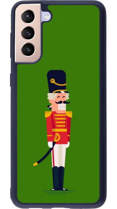 Samsung Galaxy S21+ 5G Case Hülle - Silikon schwarz Christmas 25 Nutcracker Green