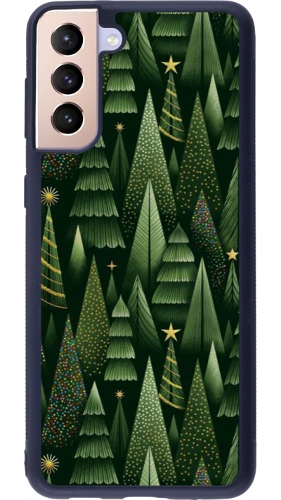 Samsung Galaxy S21+ 5G Case Hülle - Silikon schwarz Christmas 25 Pattern Xmas Tree