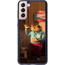 Samsung Galaxy S21+ 5G Case Hülle - Silikon schwarz Dancing frog DTMF