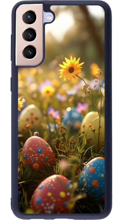 Samsung Galaxy S21+ 5G Case Hülle - Silikon schwarz Easter 2026 Decorated eggs