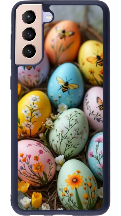 Samsung Galaxy S21+ 5G Case Hülle - Silikon schwarz Easter 2026 Eggs with bees