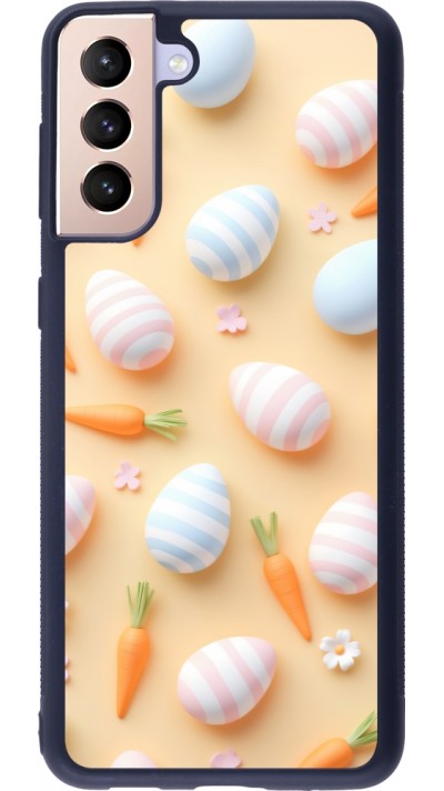Samsung Galaxy S21+ 5G Case Hülle - Silikon schwarz Easter 2026 Pattern Easter