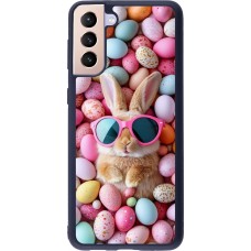 Samsung Galaxy S21+ 5G Case Hülle - Silikon schwarz Easter 2026 Rabbit fun