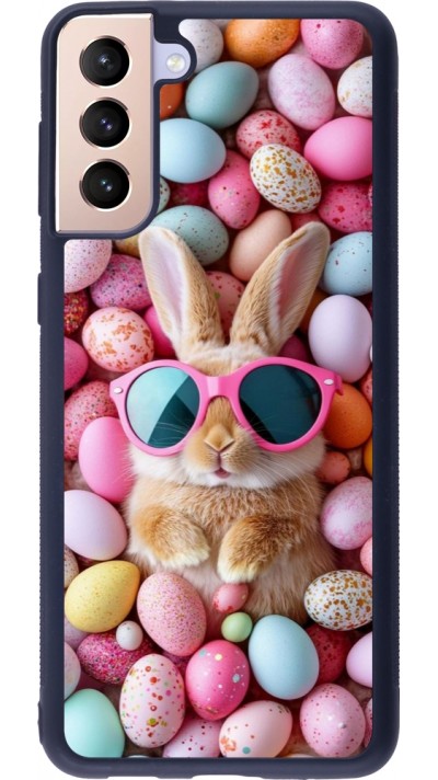 Samsung Galaxy S21+ 5G Case Hülle - Silikon schwarz Easter 2026 Rabbit fun