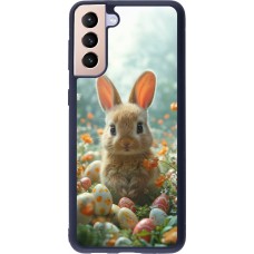 Samsung Galaxy S21+ 5G Case Hülle - Silikon schwarz Easter 2026 Rabbit in the garden