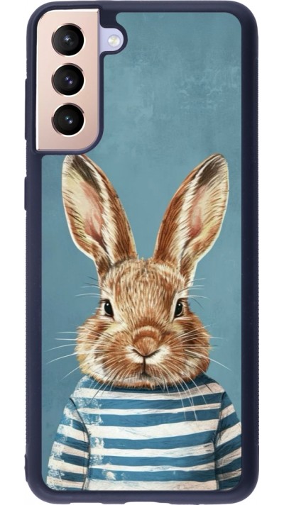 Samsung Galaxy S21+ 5G Case Hülle - Silikon schwarz Easter 2026 Rabbit navy