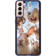 Samsung Galaxy S21+ 5G Case Hülle - Silikon schwarz Easter 2026 Rabbits
