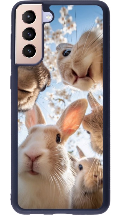 Samsung Galaxy S21+ 5G Case Hülle - Silikon schwarz Easter 2026 Rabbits