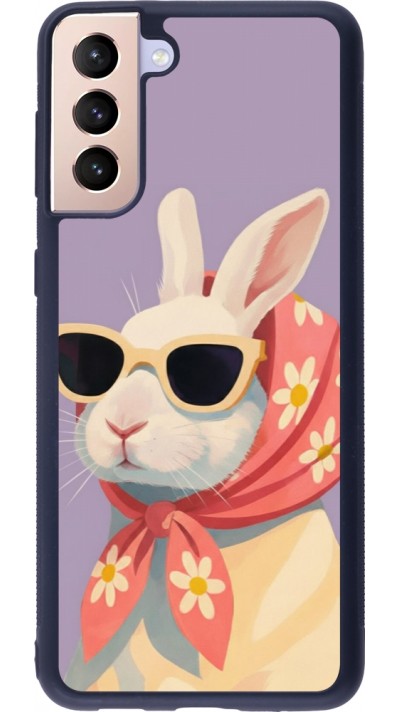 Samsung Galaxy S21+ 5G Case Hülle - Silikon schwarz Easter 2026 Rabbit with scarf