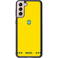 Samsung Galaxy S21+ 5G Case Hülle - Silikon schwarz Brasilien 2026 personalisierbares Fussballtrikot