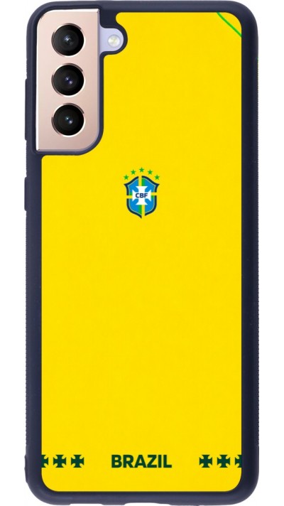 Samsung Galaxy S21+ 5G Case Hülle - Silikon schwarz Brasilien 2026 personalisierbares Fussballtrikot