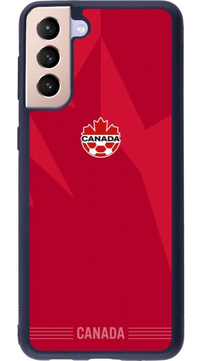 Coque Samsung Galaxy S21+ 5G - Silicone rigide noir Maillot de football Canada 2026 personnalisable