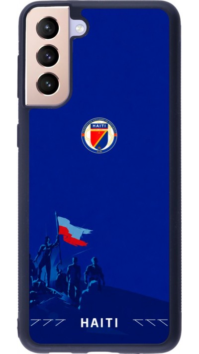 Samsung Galaxy S21+ 5G Case Hülle - Silikon schwarz Haiti 2026 personalisierbares Fussballtrikot