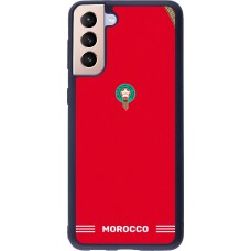 Samsung Galaxy S21+ 5G Case Hülle - Silikon schwarz Marokko 2026 personalisierbares Fussballtrikot