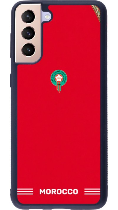 Samsung Galaxy S21+ 5G Case Hülle - Silikon schwarz Marokko 2026 personalisierbares Fussballtrikot