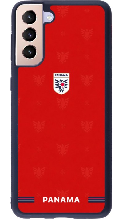 Coque Samsung Galaxy S21+ 5G - Silicone rigide noir Maillot de football Panama 2026 personnalisable