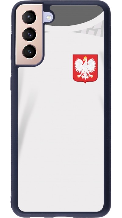 Samsung Galaxy S21+ 5G Case Hülle - Silikon schwarz Polen 2022 personalisierbares Fussballtrikot