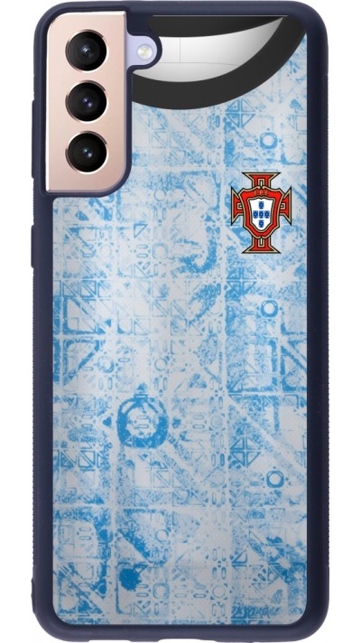Samsung Galaxy S21+ 5G Case Hülle - Silikon schwarz Portugal Away personalisierbares Fussballtrikot