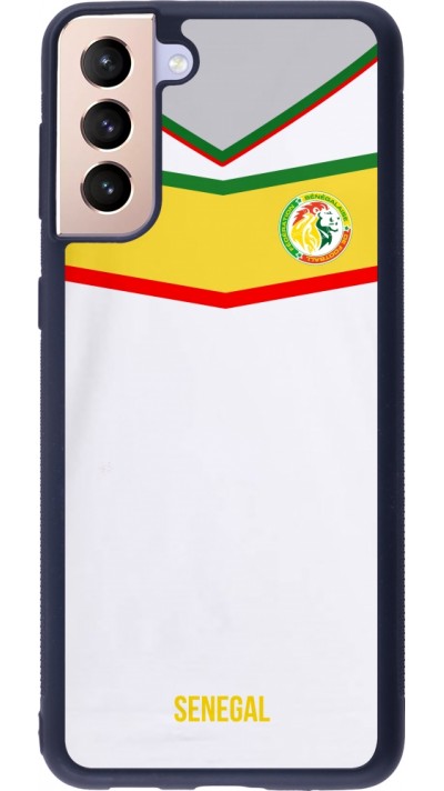 Samsung Galaxy S21+ 5G Case Hülle - Silikon schwarz Senegal 2022 personalisierbares Fußballtrikot