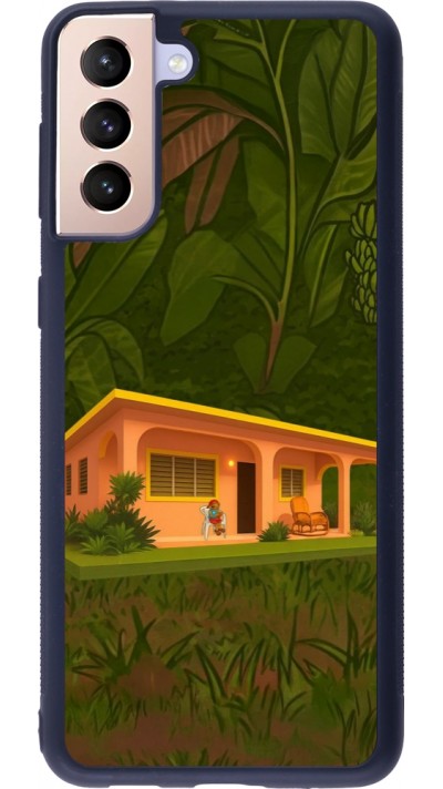 Coque Samsung Galaxy S21+ 5G - Silicone rigide noir Benitos house DTMF