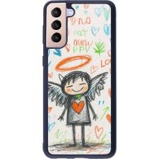 Samsung Galaxy S21+ 5G Case Hülle - Silikon schwarz Little Angel Sketch Love