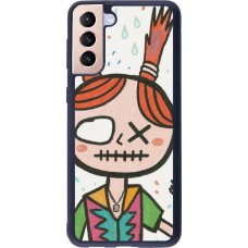 Samsung Galaxy S21+ 5G Case Hülle - Silikon schwarz Little Girl Sketch