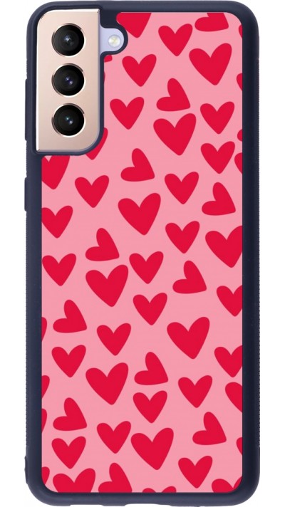 Samsung Galaxy S21+ 5G Case Hülle - Silikon schwarz Mom 2024 kleine Herzen