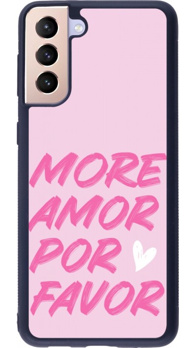 Samsung Galaxy S21+ 5G Case Hülle - Silikon schwarz More amor porfavor